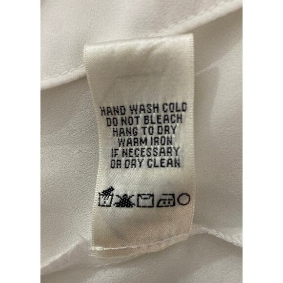 NWT Sophie Max Size Medium Cream Shift Dress Lace Neckline Bell Sleeves Beachy - Picture 9 of 9